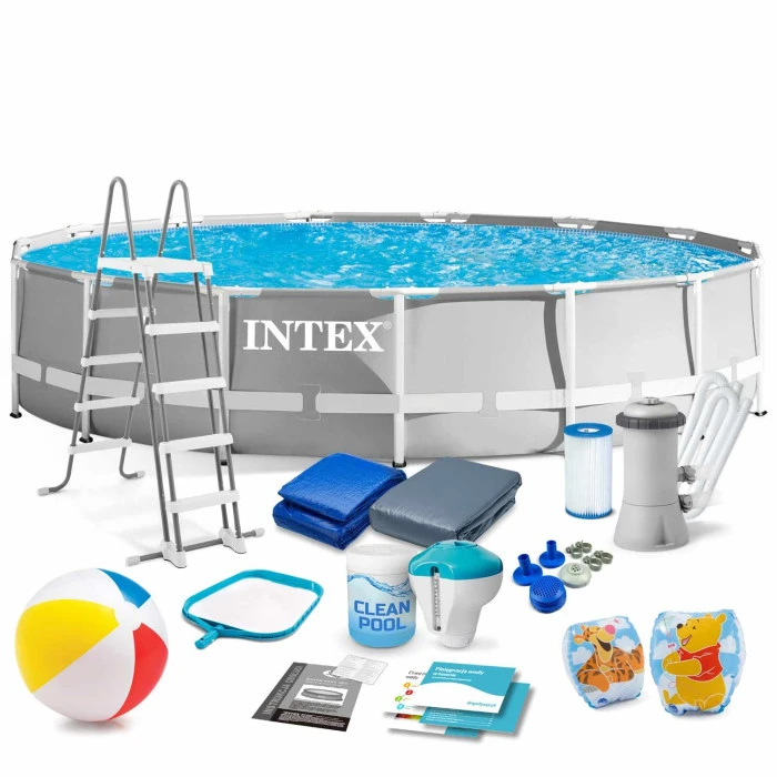 Басейн каркасний 18в1 INTEX 26724, 457 x 107 см, сірий