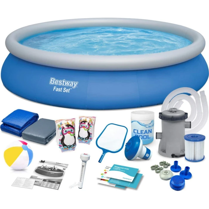 Бассейн надувной 17в1 Bestway 57313, 457 см