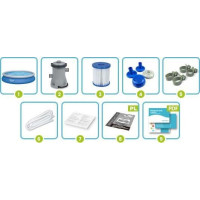 Бассейн надувной 17в1 Bestway 57313, 457 см