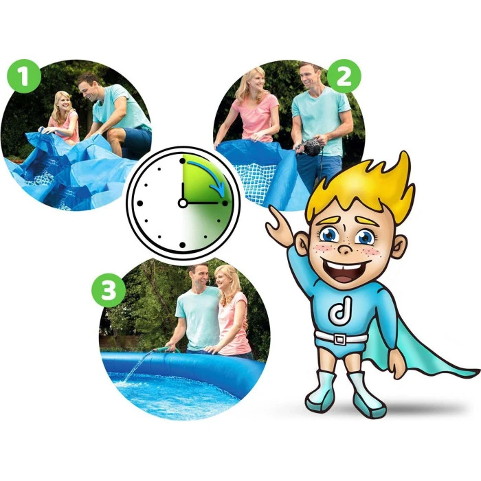 Бассейн надувной 17в1 Bestway 57313, 457 см