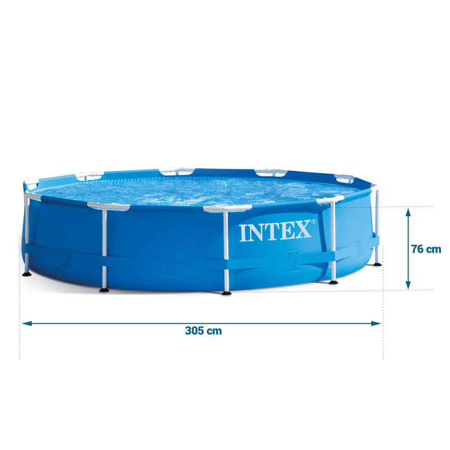 Басейн каркасний 15в1 INTEX 28202, 305 х 76 см + машина для створення бульбашок
