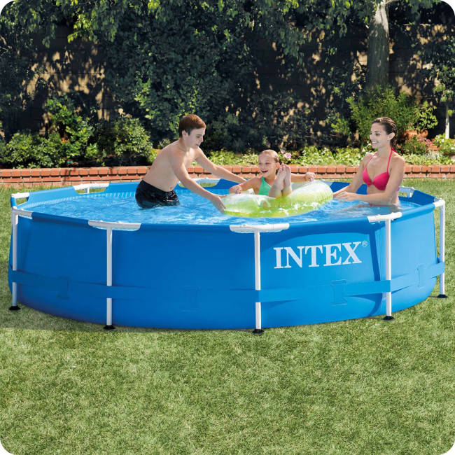 Басейн каркасний 15в1 INTEX 28202, 305 х 76 см + машина для створення бульбашок