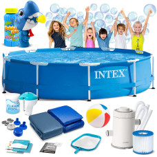 Бассейн каркасный 15в1 INTEX 28202, 305 х 76 см + машина для создания пузырей