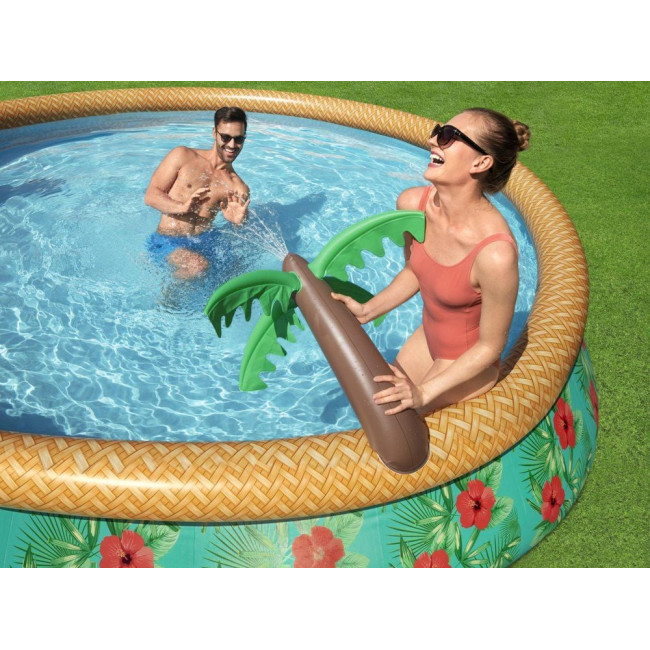 Бассейн надувной 7в1 Bestway 57416 Fast Set Palm 457 см