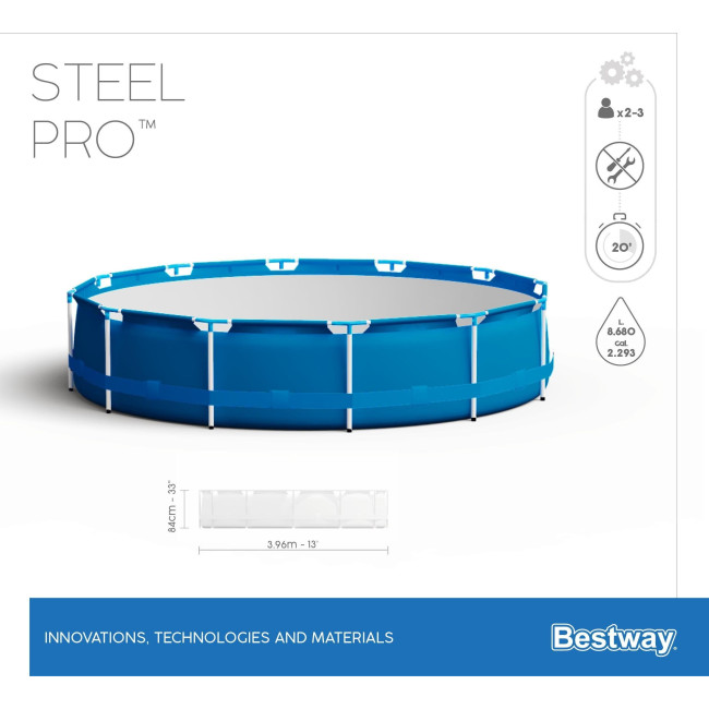 Басейн каркасний Bestway 5612E Steel Pro 396 см