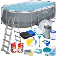 Бассейн каркасный овальный 18в1 Bestway 56620, 427 x 250 x 100 см