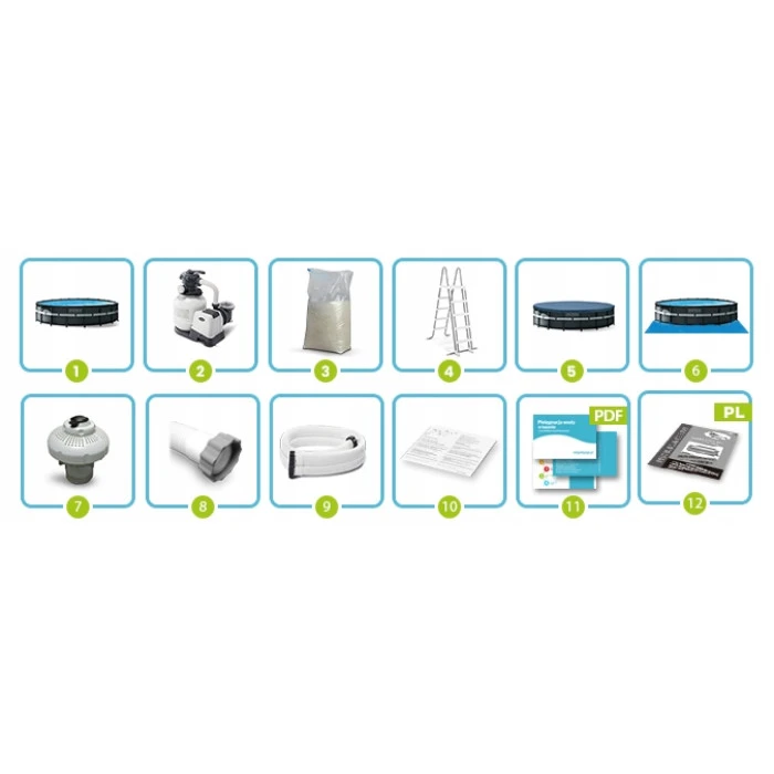 Бассейн каркасный 12в1 Intex 26330 549 х 132 см