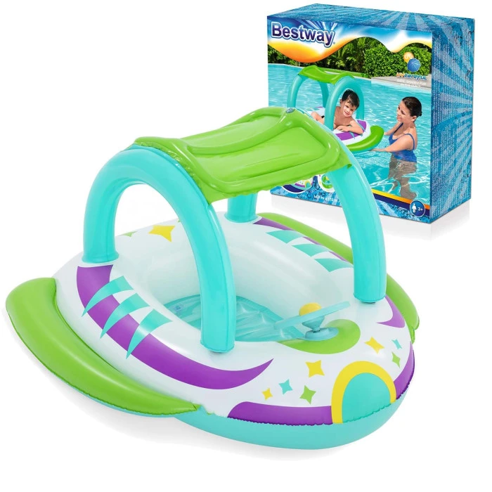 Надувной пляжный пляж с навесом Bestway 34149, 107 x 112 см.