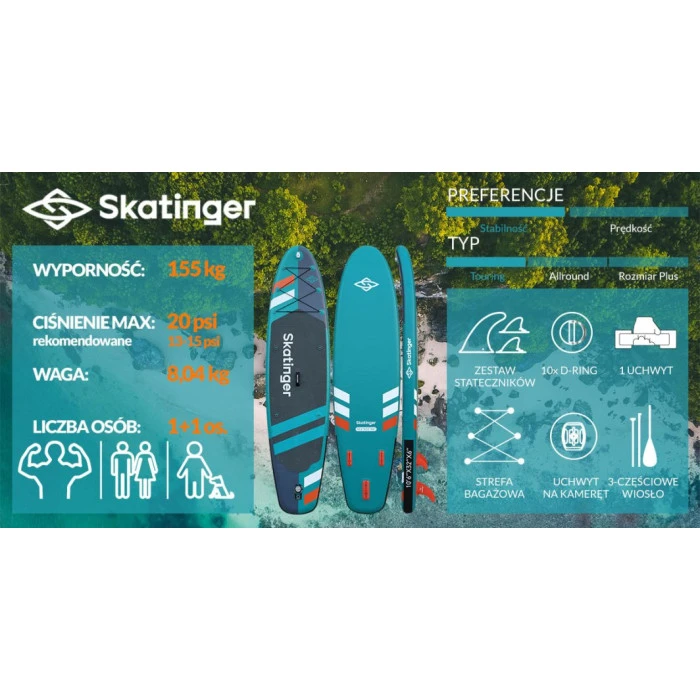 Надувная SUP доска (Сапборд) Skatinger Jade 320