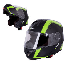 Мотоциклетный шлем W-TEC Vexamo – черно-зеленый/L (59-60)