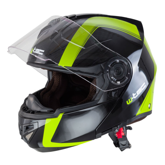 Мотоциклетный шлем W-TEC Vexamo – черно-зеленый/L (59-60)