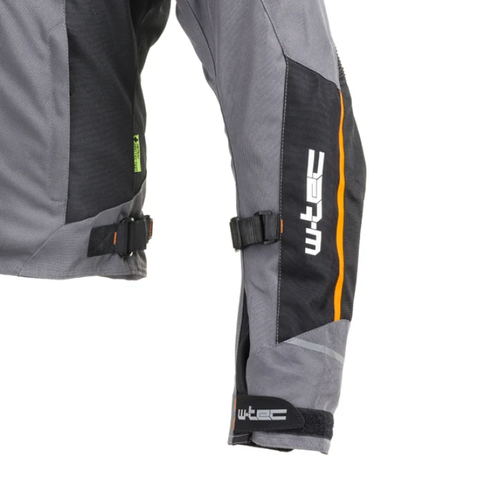 Мужская мото-куртка W-TEC Brandon – размер S, черно-серо-оранжевая.