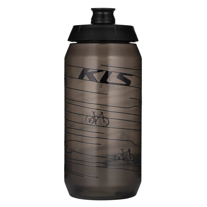 Прозора пляшка KELLYS HUMBING 0,55 л - чорна