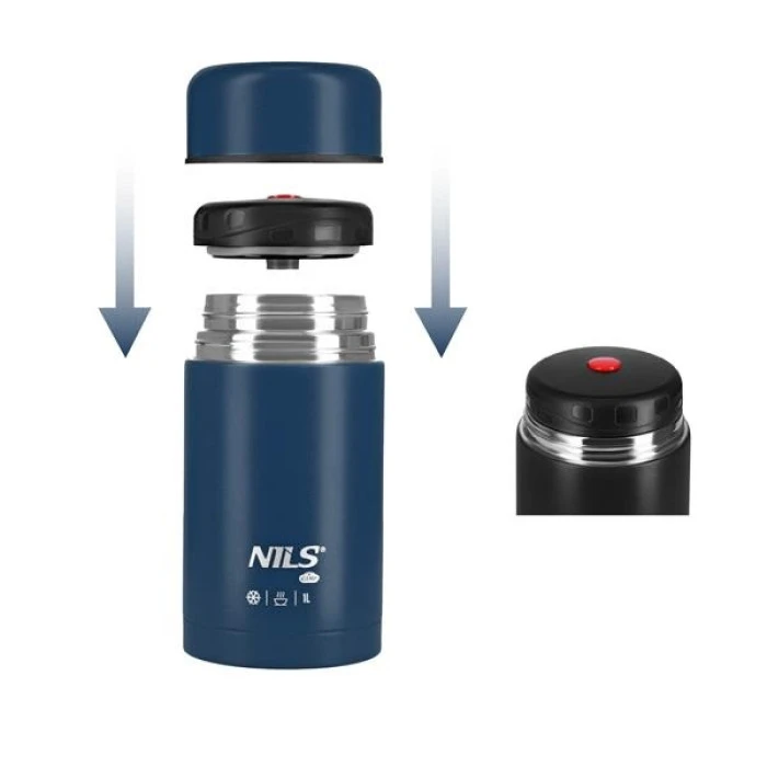 Термос для обіду NILS CAMP NC3802 1 л, синій