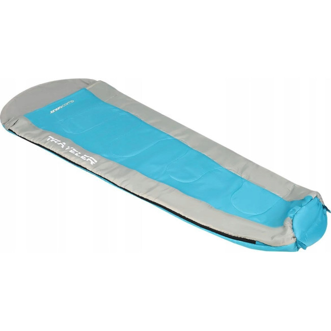 СПАЛЬНЫЙ мешок TRAVELER 210X80/50CM BLUE GREY ENERO CAMP