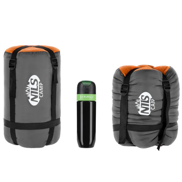 Спальный мешок размер L NILS CAMP NC2008 серо-оранжевый