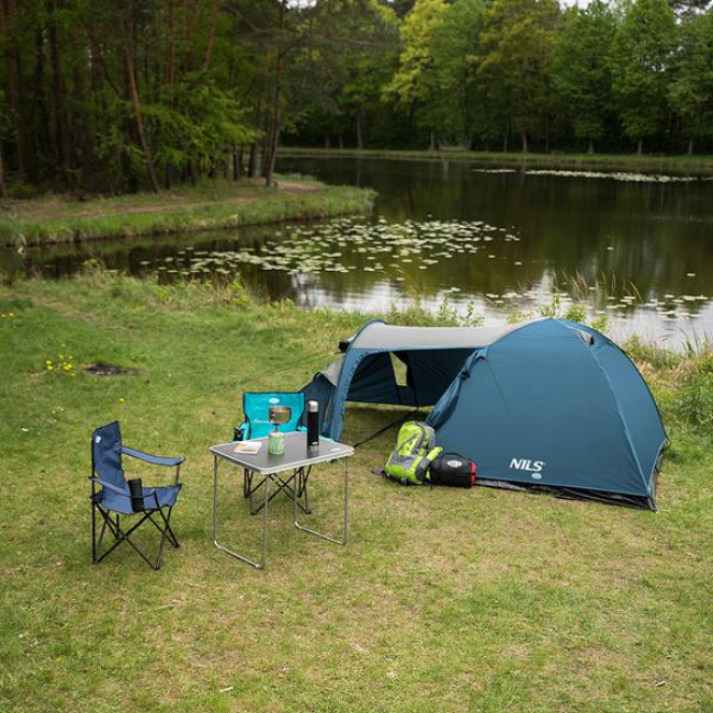 Кемпинговая палатка NILS CAMP NC6012 TREKKER серо-голубая