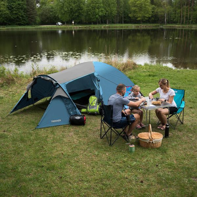 Кемпинговая палатка NILS CAMP NC6012 TREKKER серо-голубая