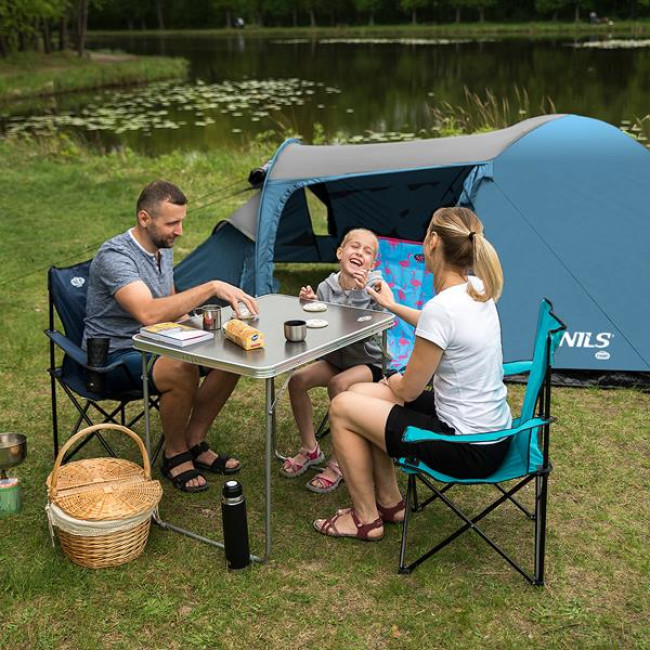 Кемпинговая палатка NILS CAMP NC6012 TREKKER серо-голубая