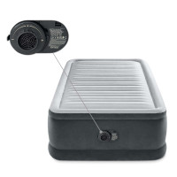 Матрац надувний Intex 64412ND з вбудованим електронасосом 191x99x46 см, сірий