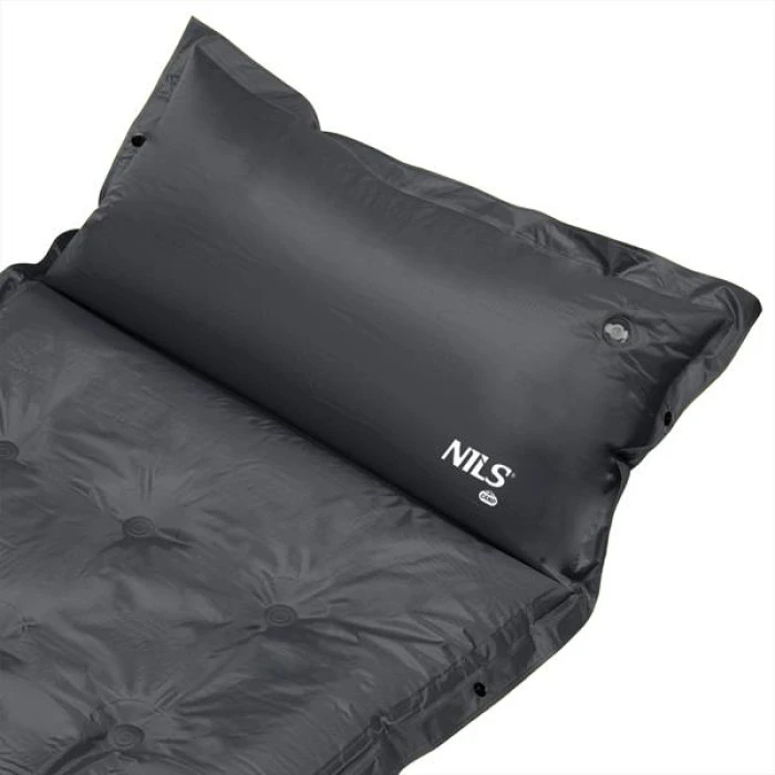 Коврик самонадувающийся NILS CAMP NC4018, 188 х 66 х 3,5 см - темно-серый