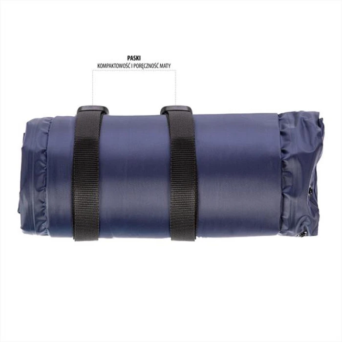 Коврик самонадувающийся с подушкой NILS CAMP NC4008, 188 х 57 х 2,7 см - синий