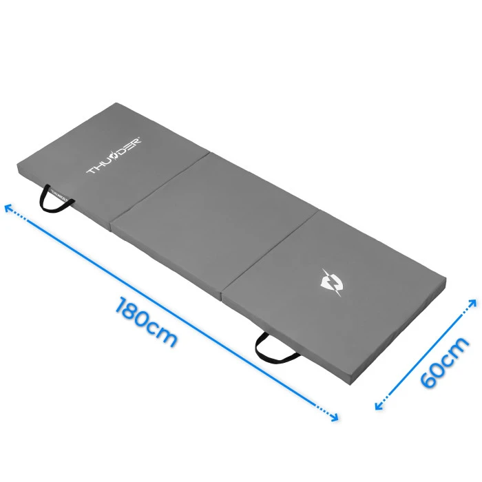 Мат гимнастический THUNDER MG-02, 180 х 60 х 5 см, серый
