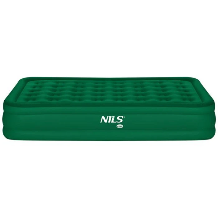 Матрац надувний двомісний NILS CAMP NC2808 з електронасосом 200 х 145 х 35, зелений