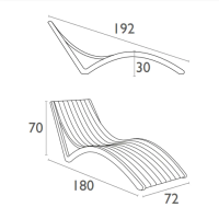 Шезлонг Siesta Slim, белый