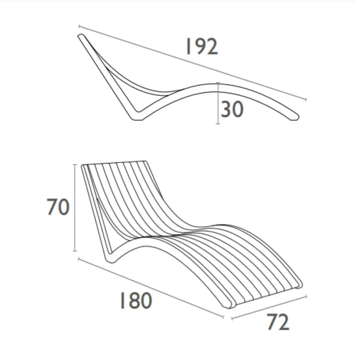Шезлонг Siesta Slim, белый