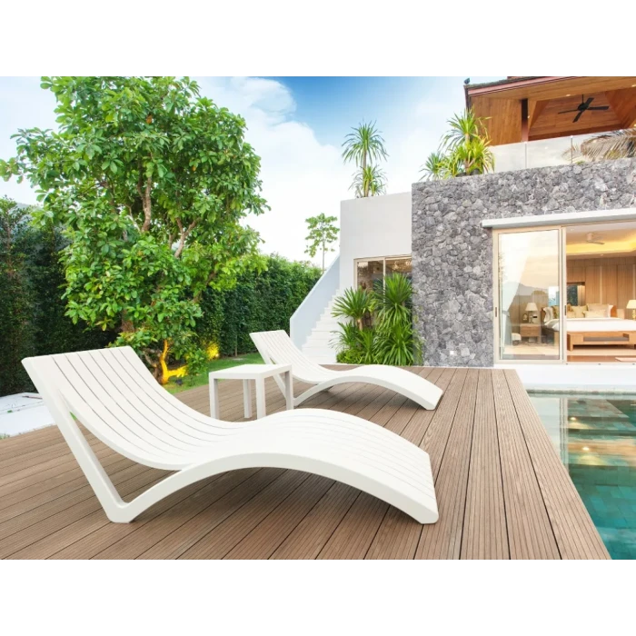 Шезлонг Siesta Slim, белый