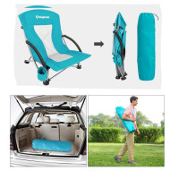 Кресло раскладное для кемпинга KING CAMP, голубовато-белое – низкое