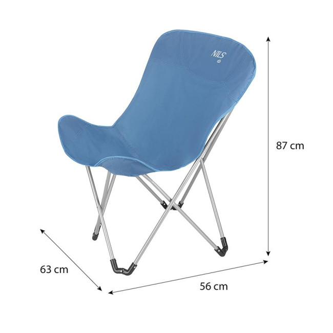 Крісло для кемпінгу NILS CAMP NC3051, блакитне