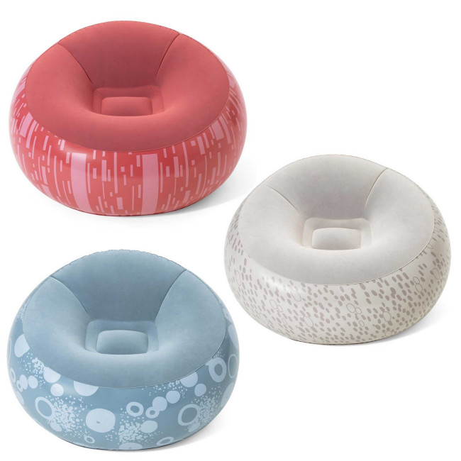 Надувное кресло Bestway 75052 112 x 112 x 66 см, серое