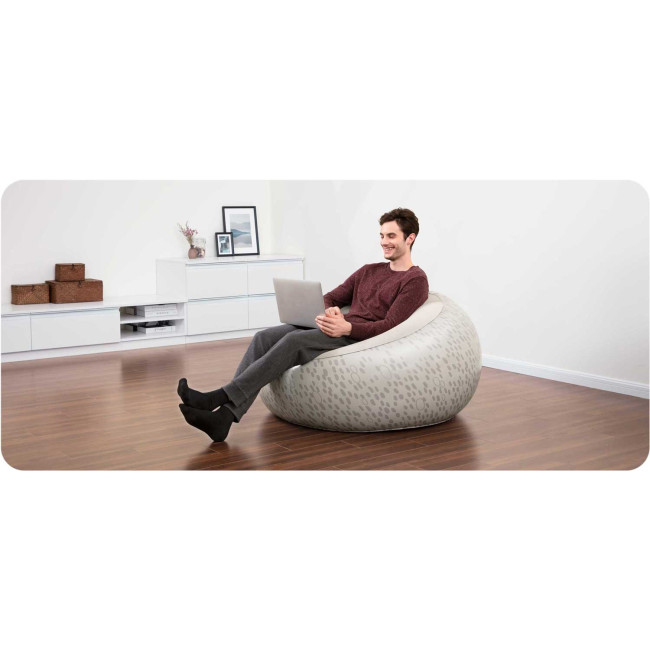Надувное кресло Bestway 75052 112 x 112 x 66 см, серое