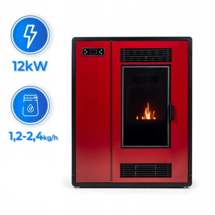 Пелетна піч-камін THUNDER ARIA RED 12 кВт