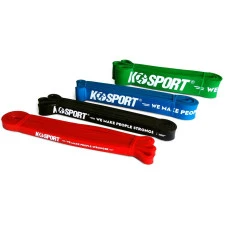 Набор лент-эспандеров для упражнений K-SPORT Power Band KIT 4 GUM разноцветные