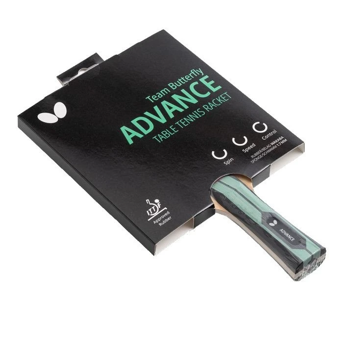 Ракетка для настільного тенісу Team BUTTERFLY Advance, чорно-червона