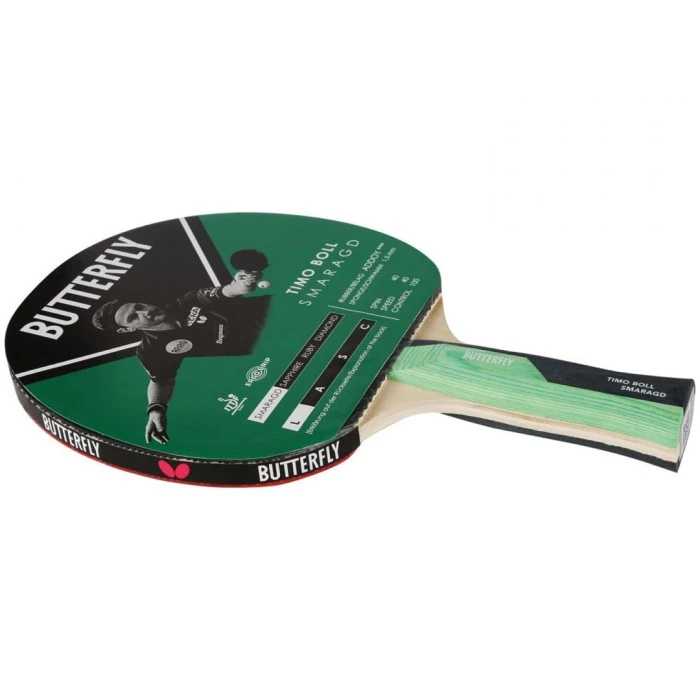 Ракетка для настольного тенниса BUTTERFLY Timo Boll Smaragd, черно-красная.