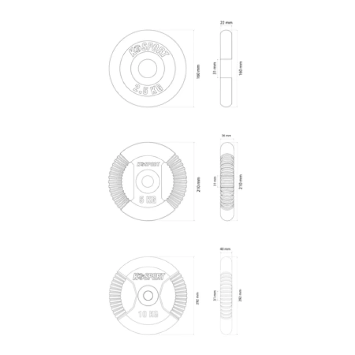 Набор дисков K-SPORT OZ50 50 кг.