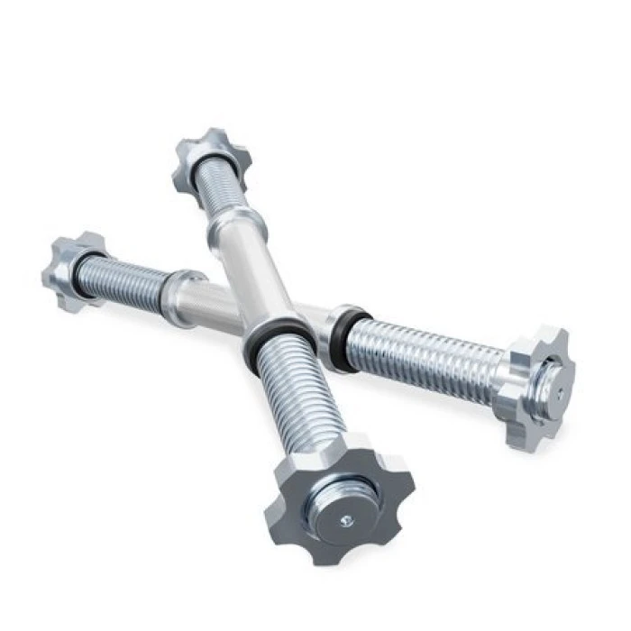 Гриф гантельний хромований K-SPORT 38 см