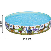 Бассейн детский Музыкальные динозавры Bestway 55001 244x46 см