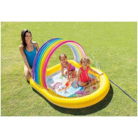 Бассейн надувной детский Радуга Intex 57156NP 147х130х86 см