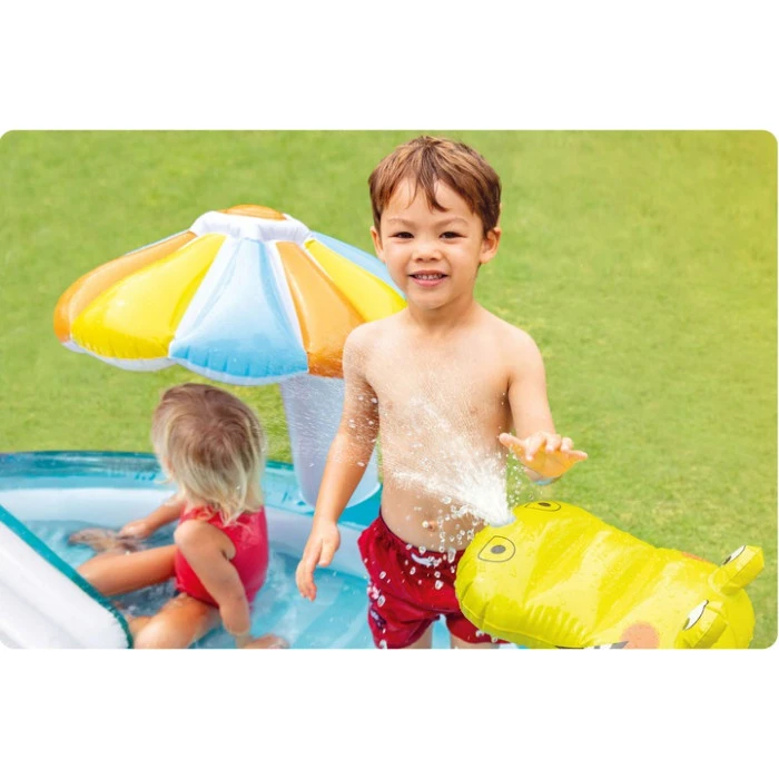 Надувний ігровий майданчик Крокодил Intex 57165 201x170x84 см