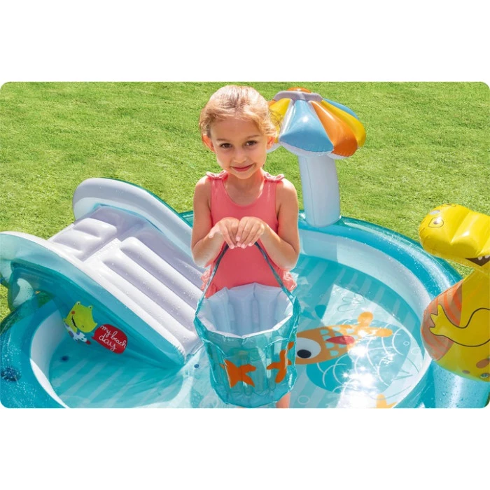 Надувний ігровий майданчик Крокодил Intex 57165 201x170x84 см