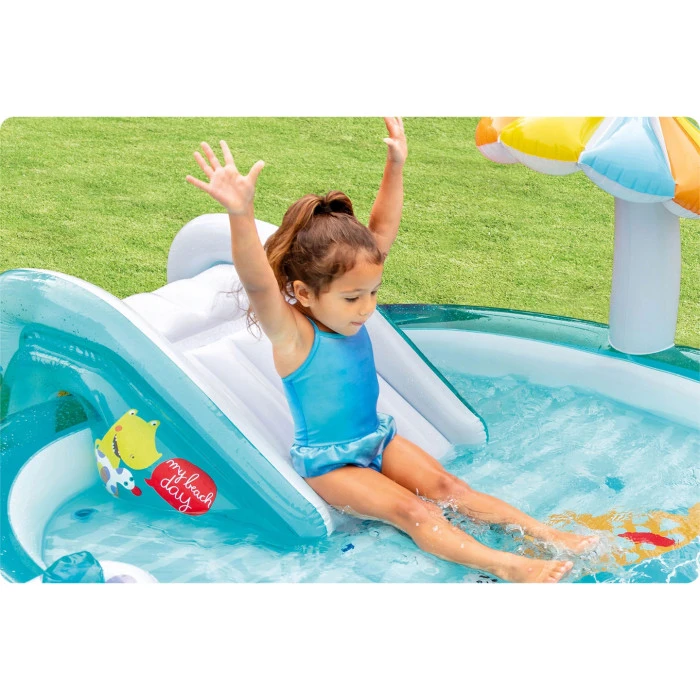 Надувний ігровий майданчик Крокодил Intex 57165 201x170x84 см