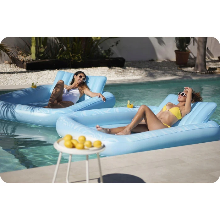 Матрац надувний для плавання Bestway 43838 блакитний, 214 х 155 см