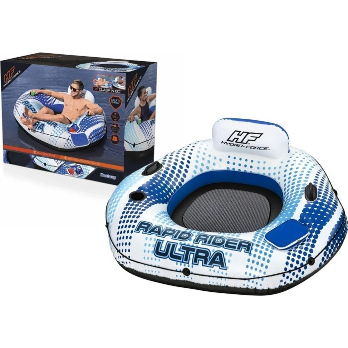 Круг надувной для плавания Bestway 43726 синий, 165 см