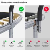 Батут Zipro Jump Pro Premium з внутрішньої сіткою 12 футів 374 см чорно-зелений