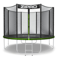 Батут Zipro Jump Pro с наружной сеткой 10 футов 312 см черно-зеленый